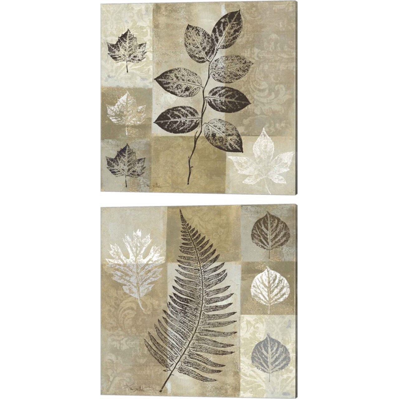 Essence of Nature by Keith Mallett 14" x 14" Canvas Wall Art (Set of 2)